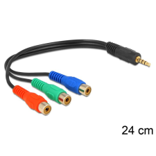 DELOCK Cable 3x RCA female > Stereo plug 3.5mm 4 pin kábel és adapter