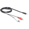 DELOCK Cable Audio DC jack 3.5 mm male -> 2 x RCA