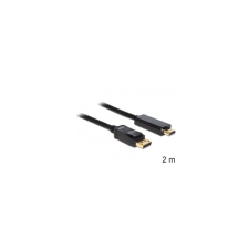 DELOCK Cable Displayport 1.1 male &gt; High Speed HDMI-A male passive 2m Black kábel és adapter