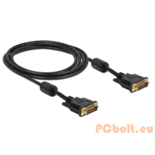 DELOCK Cable DVI 24+1 male > DVI 24+1 male 2m Black (83190) kábel és adapter