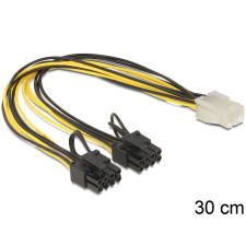 DELOCK Cable PCI Express power supply 6 pin female &gt; 2x 8 pin male kábel és adapter