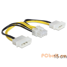 DELOCK Cable Power 8 Pin EPS > 2 x 4 Pin molex (83410) kábel és adapter