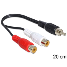 DELOCK Cable RCA 2x female > RCA 1x male 0,2m (84493) kábel és adapter