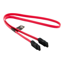 DELOCK Cable SATA 6 Gb/s male straight &gt; SATA male straight 30cm Red Metal kábel és adapter