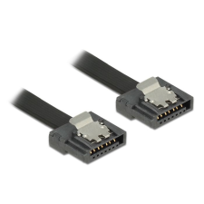 DELOCK Cable SATA FLEXI 6 Gb/s 100 cm Black metal (83843) kábel és adapter