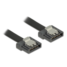 DELOCK Cable SATA FLEXI 6 Gb/s 70cm Black metal kábel és adapter