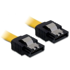 DELOCK Cable SATA straight/straight metal yellow 70cm (82481) kábel és adapter