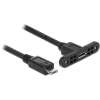 DELOCK Cable USB 2.0 micro-B csatlakozóhüvely -> U