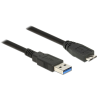  DeLock Cable USB 3.0 Type-A male > USB 3.0 Type Micro-B male 2m Black