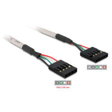 DELOCK Cable USB Pinheader 4pin/5pin female-female kábel és adapter