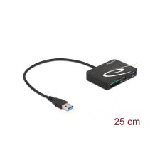 DELOCK Card Reader für XQD/SD/Micro SD + USB Typ-A Port (91756) kártyaolvasó