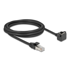 DELOCK Cat.6 F/UTP RJ45 hosszabbító kábel 2m fekete (81098) (81098) kábel és adapter