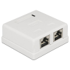 DELOCK CAT.6 moduláris fali kimenet 2 port (86269) (86269)