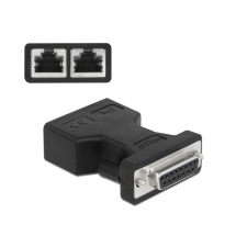 DELOCK D-Sub 15 tűs anya 2 db. RJ45 anya adapter egyéb hálózati eszköz