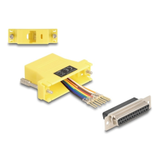  Delock D-Sub 25-tűs anya RJ45 anya összekötő adapter sárga kábel és adapter