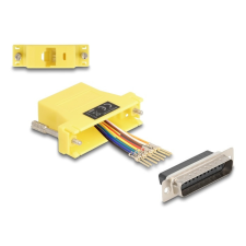 Delock D-Sub 25-tűs dugó RJ45 anya összekötő adapter sárga kábel és adapter