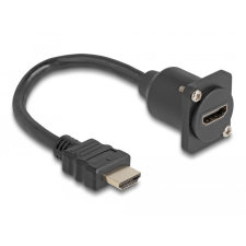 Delock D-típusú HDMI kábel apa anya fekete 20 cm egyéb hálózati eszköz