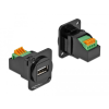 DELOCK D-típusú Modul USB 2.0 A-típusú hüvely anya sorkapocs modul