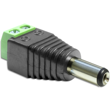 DELOCK DC 5,5x2,1mm -> Terminal block 2pin M/F adapter fekete kábel és adapter
