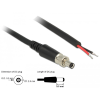DELOCK DC tápkábel 5,5 x 2,5 x 9,5 mm, csavarozással nyitható huzalvéggel, 95 cm hosszú