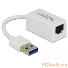 DELOCK Delock 65905 USB-A 3.0 apa - RJ45 anya adapter - Fehér kábel és adapter