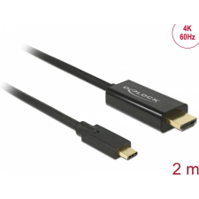 DELOCK Delock 85291 HDMI - USB-C (apa - apa) kábel 2m - Fekete kábel és adapter