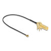 DELOCK Delock Antenna kábel RP-SMA 90 PCB anya válaszfali csatlakozóval apa I-PEX Inc., MHF I-dugó 1.13 25 cm menethossz 15 mm