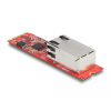 DELOCK Delock Átalakító M.2 Kulcs B+M bemeneti - 1 x RJ45 2,5 Gigabit LAN vízszintes csatlakozó
