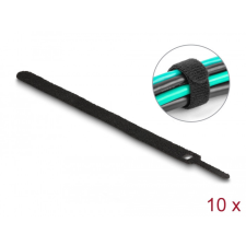 DELOCK Delock Befűzős kábelkötegelő hossza 200 mm fekete 12 mm, 10 db. egyéb hálózati eszköz