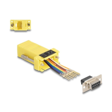 DELOCK Delock D-Sub 9-tűs anya RJ45 anya összekötő adapter sárga kábel és adapter
