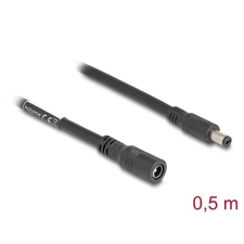 DELOCK DeLock DC Extension Male/famale cable 0,5m Black kábel és adapter