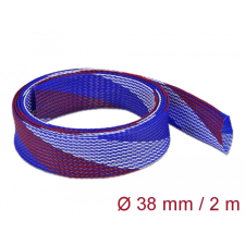 DELOCK Delock Fonott kábelharisnya nyújtható 2 m x 38 mm kék-piros-fehér egyéb hálózati eszköz