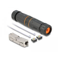 DELOCK Delock kábelcsatlakozó LSA-LSA Cat.6A IP68 vízálló fekete egyéb hálózati eszköz