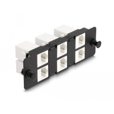 DELOCK Delock Keystone adapter panel 6 portos fekete egyéb hálózati eszköz