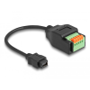 DELOCK Delock Mini-B-típusú USB 2.0 kábel anya - terminal block adapter lenyomó gombbal 15 cm