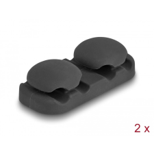 DELOCK Delock Öntapadós kábeltartó 4 bújtatóval 2 db fekete egyéb hálózati eszköz