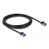 DELOCK Delock RJ45 hálózati kábel Cat.6A S/FTP vékony 3 m fekete