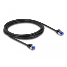 DELOCK Delock RJ45 hálózati kábel Cat.6A S/FTP vékony 3 m fekete kábel és adapter