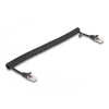 DELOCK Delock RJ45 tekercselt kábel apa - apa Cat.5e 1 m, fekete