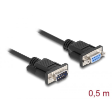 DELOCK DeLock RS-232 D-Sub 9 male/famale 0,5m Black kábel és adapter