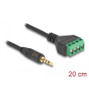 DELOCK Delock Sztereo jack kábel apa 3,5 mm 4 tűs - Terminal Block Adapter 20 cm