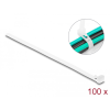 DELOCK Delock Újrahasználható kábelkötegelő H 150 x Sz 7,2 mm 100 db. Fehér