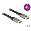 DELOCK Delock Ultra nagy sebességű HDMI kábel 48 Gbps 8K 60 Hz szürke 3 m tanúsítvánnyal