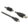 DELOCK Delock USB 2.0-s kábel A-típusú csatlakozódugóval > USB 2.0 Mini-B csatlakozódugóval, 3,0 m, fekete