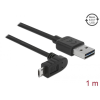 DELOCK DeLock USB-A to microUSB male/male cable 1m Black