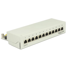 DELOCK Desktop Patch Panel 12 Port Cat.6 grey egyéb hálózati eszköz