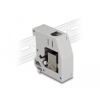 DELOCK DIN sín adapter Keystone modullal RJ45 anya - RJ45 anya Cat.6A