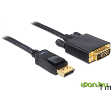 DELOCK DisplayPort 1.2/1.2a DVI-D Átalakító Fekete 1m 82590 kábel és adapter