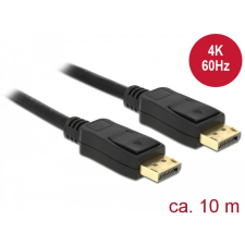 DELOCK DisplayPort 1.2/1.2a Összekötő Fekete 10m 84862 kábel és adapter