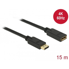 DELOCK DisplayPort 1.2 bovítokábel 4K 60 Hz 15 m kábel és adapter